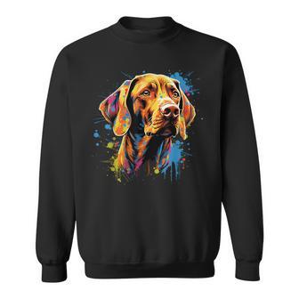 Niedlicherizsla Hund Auf Gemalterizsla Sweatshirt - Geschenkecke