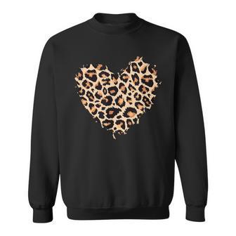 Niedliches Tiermuster Leopard Gepard Leopard Herz Sweatshirt - Geschenkecke