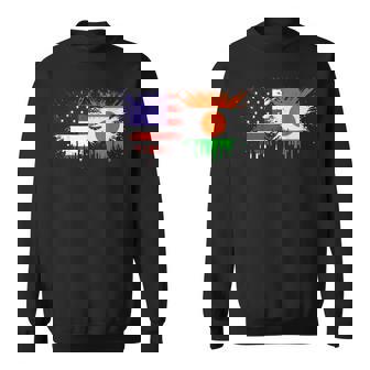 Niger & USA Together Half American Half Nigerien Sweatshirt Unisex | Mazezy