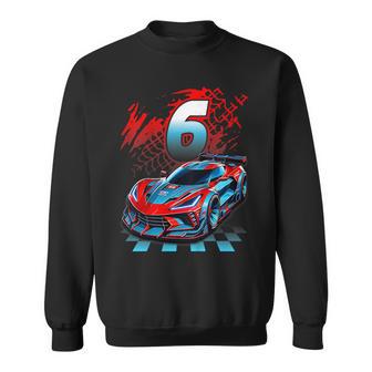 Niños Coche De Carreras De 6 Años Para Fiesta De Cumpleaños 6 Camisa de entrenamiento - Regaloses