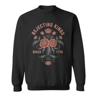 No Kings In America Retro Edgy Protest Sweater e - Cadeauxyz