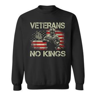 No Kings Veterans Patriotic America Flag No Kings Sweatshirt | Seseable FR