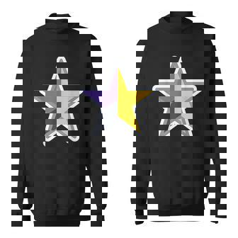Non Binary Pride Star Flag Colors Nonbinary Transgender Sweatshirt Unisex | Mazezy