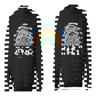 Nona Rainbow Family Matching Birthday Sweatshirt Unisex | Mazezy