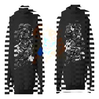 North Dakota Super Hero Bison With Flag Cape Sweatshirt Unisex | Mazezy