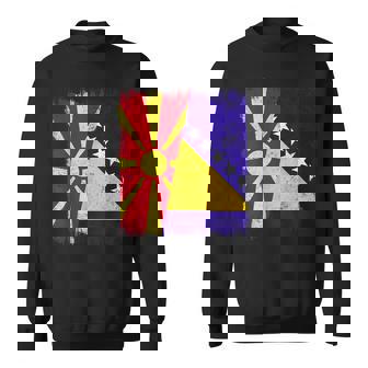 North Macedonia Bosnia And Herzegovina Half Flag Sweatshirt Unisex | Mazezy