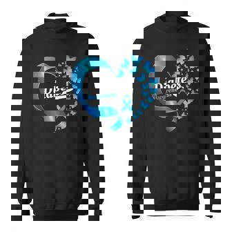 In November We Wear Blue Love Heart Diabetes Awareness Sweatshirt Unisex | Mazezy