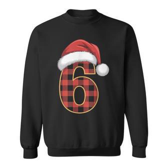 Number 6 Christmas Six Seven 67 Matching Xmas Santa Hat Pjs Sweatshirt - Thegiftio UK