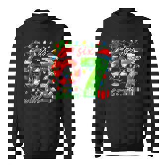 Number 67 Meme Retro Santa 6 7 Holiday Six Seven Christmas Sweatshirt | Seseable CA