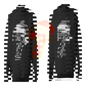 Number 7 Christmas Six Seven 67 Matching Xmas Santa Hat Pjs Sweatshirt - Thegiftio