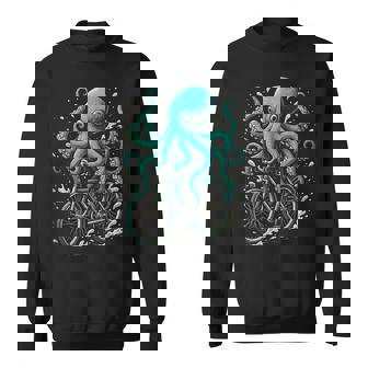 Octopus On Bike Cycling Squid Art Tank Top Sweatshirt Unisex | Mazezy