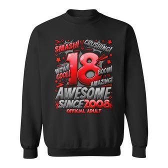 Official Adult 18 Year Old For Boys 18Th Birthday Boy Sweatshirt | Seseable FR