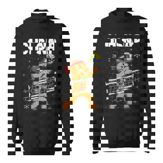 Oh Snap Gingerbread Man Christmas Volleyball Sweatshirt Unisex | Mazezy