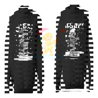 Oh Snap Gingerbreadman Golfer Golf Christmas Golfing Sweatshirt | Mazezy