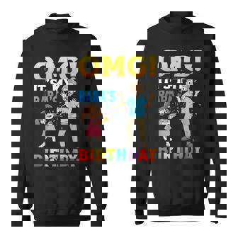 OMG It's My Baba's Birthday Grandfather With Granddaughter Sweatshirt Unisex | Mazezy