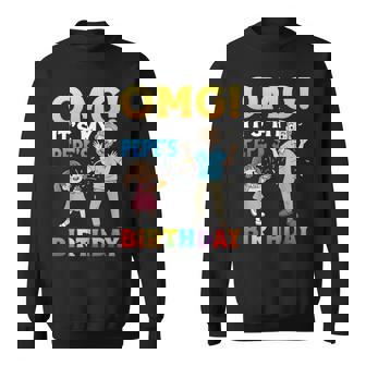 OMG It's My Pepe's Birthday Grandfather With Granddaughter Sweatshirt Unisex | Mazezy