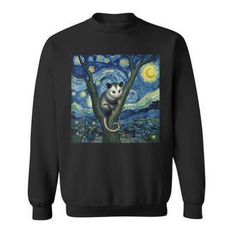 Opossum Van Gogh Starry Night Sweatshirt - Thegiftio UK