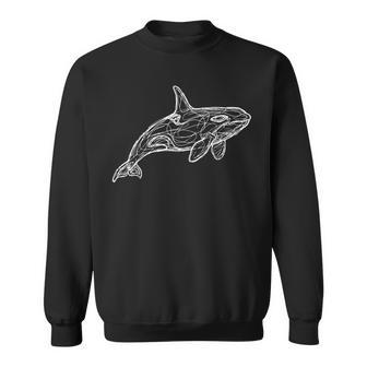 Orca Arte Lineal Ballena Orca Camisa de entrenamiento - Regaloses