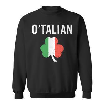 O'talian Italian Irish St Patrick's Day Italy Flag Sweatshirt | Mazezy
