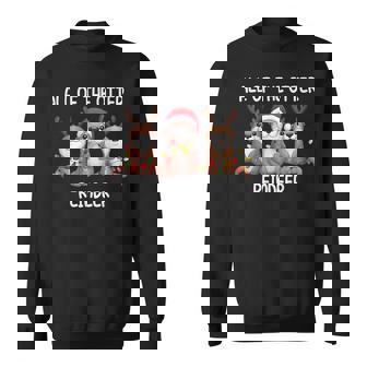 All Of The Otter Reindeer Cute Otter Xmas Christmas Sweatshirt - Thegiftio