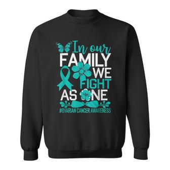 Ovarian Cancer Awareness Teal Ribbon We Fight As One Sweatshirt | Seseable FR