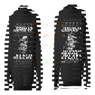 Overstimulated But Festive Christmas Raccoon Sweatshirt | Mazezy