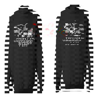 Overstimulated But Festive Opossum Christmas Xmas Sweatshirt - Thegiftio