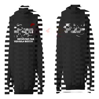 Overstimulated But Festive Possum Christmas Opossum Meme Sweatshirt - Monsterry