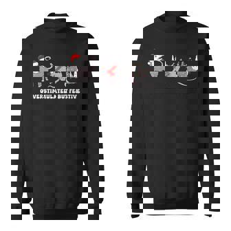 Overstimulated But Festive Possum Christmas Sweatshirt - Thegiftio