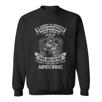 Own Forever The Title Airborne Us Army Veteran Paratrooper Sweatshirt - Thegiftio UK