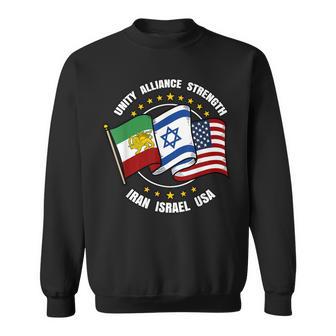 Pahlavi Monarchy Iran Israel Usa Alliance Strength Sweatshirt | Mazezy
