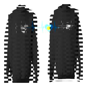 Palau Heartbeat EKG Pulse Palauan Flag Palauan Roots Sweatshirt Unisex | Mazezy