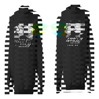 Panama City Beach Florida FL Vintage Sunglasses Sweatshirt Unisex | Mazezy