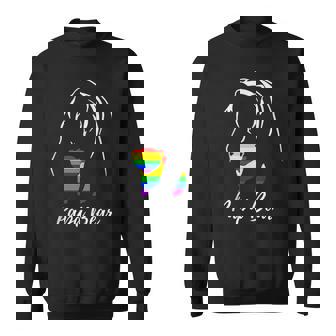 Papa Bear Rainbow Hug Love Support Parent Pride LGBTQ Tank Top Sweatshirt Unisex | Mazezy