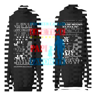 Papi Is My Favorite Name Grandfather Granddaughter Together Sweatshirt Unisex | Mazezy