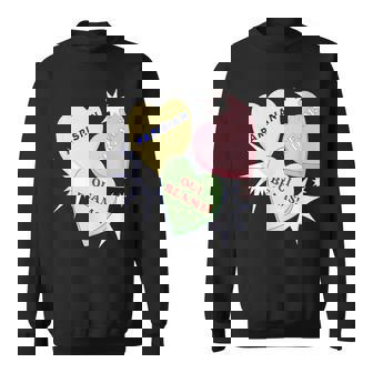 Parisian Dreams Oui Beams Candy Heart Aesthetic Pop Vibes Sweatshirt Unisex | Mazezy