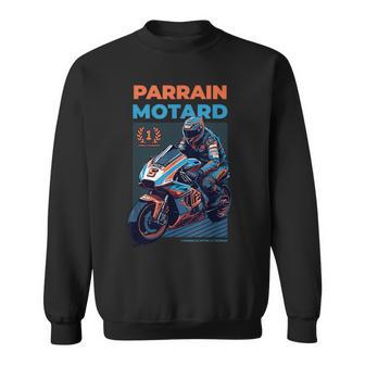 Parrain Et Motard Idée-Cadeau Homme Moto Humour Motard Sweater e - Cadeauxyz