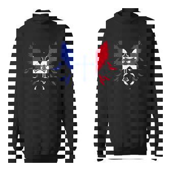Patriote Français France Drapeau Français Avec Croixintage Sweater e - Cadeauxyz