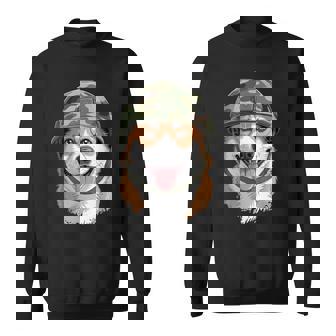 Patriotic Corgi Soldier Dog Outfit Military Army Sweatshirt Unisex | Mazezy