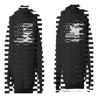 Patriotic Smith Blacksmithing American Flag Sweatshirt Unisex | Mazezy