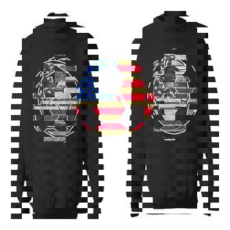 Patriotic Soccer Ball USA Flag Sweatshirt Unisex | Mazezy