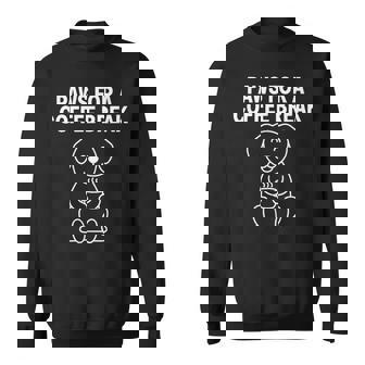 Paws For A Coffee Break Canine Brew Enthusiast Sweatshirt Unisex | Mazezy