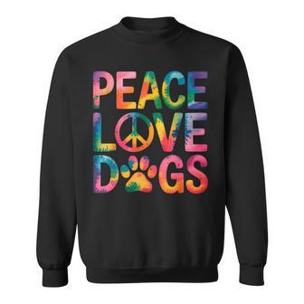Peace Love Dogs Retro Hippie Dog Lover Sweatshirt | Seseable UK