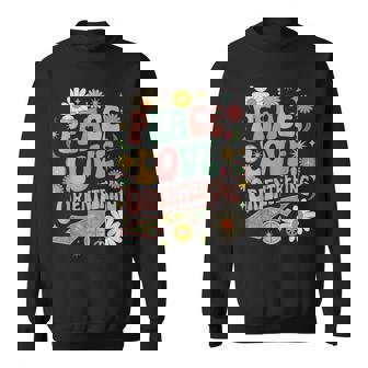 Peace Love Orienteering 60s 70s Hippie Retro Orienteer Sweatshirt Unisex | Mazezy