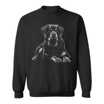 Perro Rottweiler En Pose Tumbado Estilo De Dibujo Camisa de entrenamiento - Regaloses
