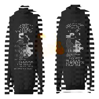 That What I Do I Pet Dogs I Play Guitars & I Know Things Tank Top Sweatshirt Unisex | Mazezy