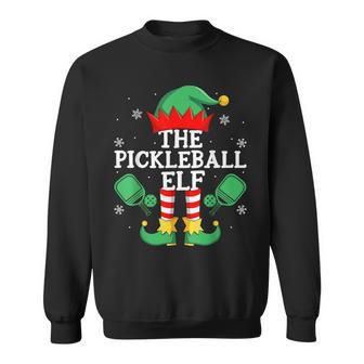 Pickleball Elf Christmas Family Elf Squad Sports Player Xmas Sweatshirt - Thegiftio UK