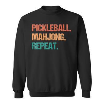 Pickleball Mahjong Repeat Sweatshirt - Thegiftio UK