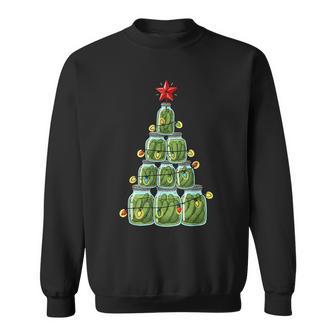 Pickles Xmas Tree Lights Pickle Jar Canning Season Gardener Sweatshirt - Thegiftio