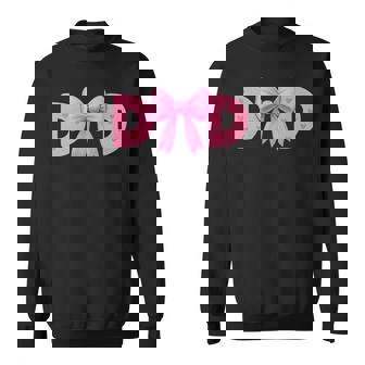 Pink Bow Dad Pocket Proud Dad Daughter Matching Fathers Day Sweatshirt | Seseable UK